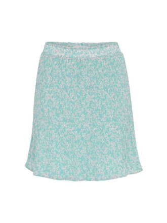 ICHI Teal Floral Skirt