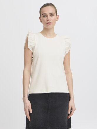 ICHI Frill Cream Tank