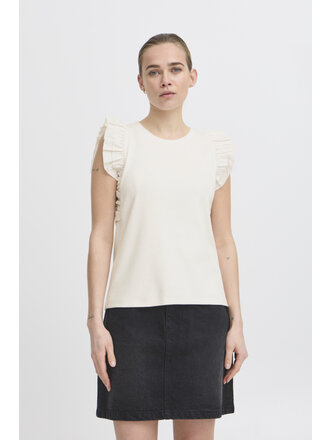 ICHI Frill Cream Tank