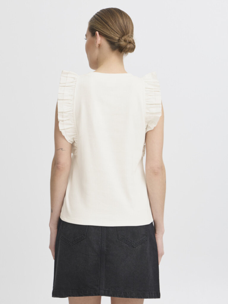 ICHI Frill Cream Tank