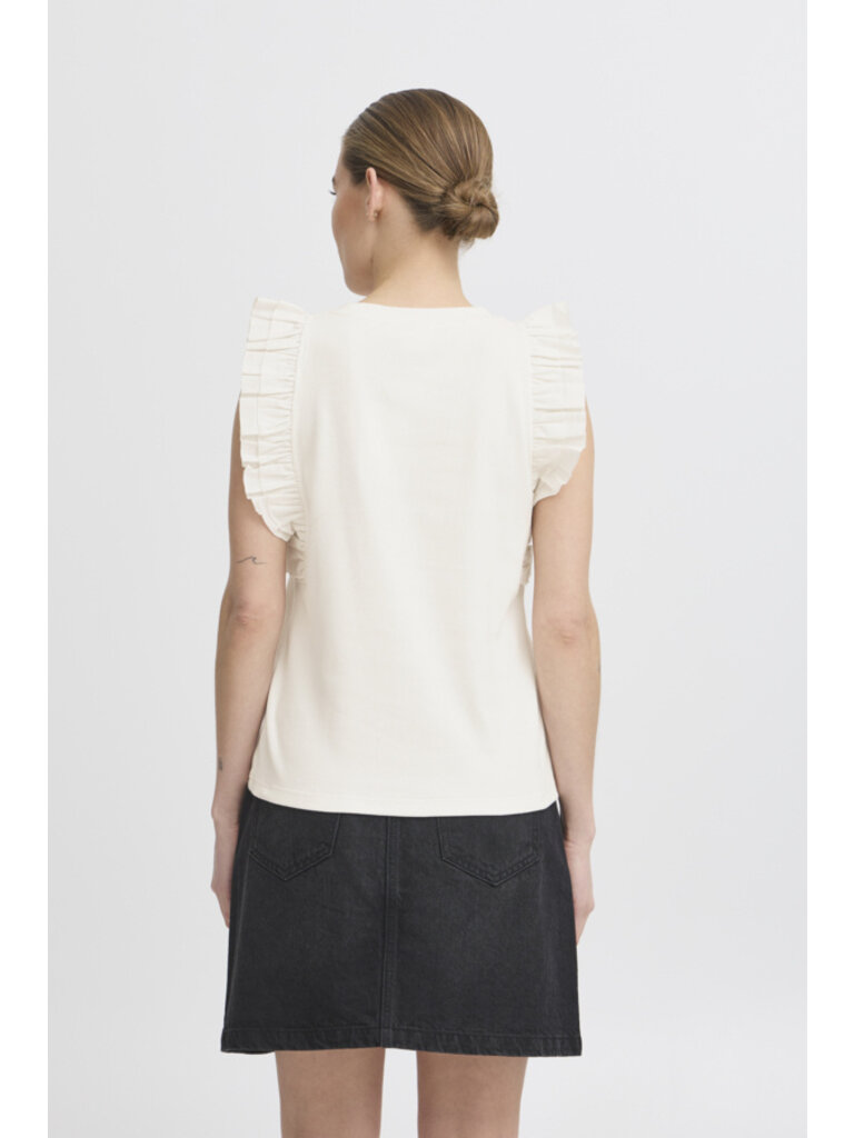 ICHI Frill Cream Tank
