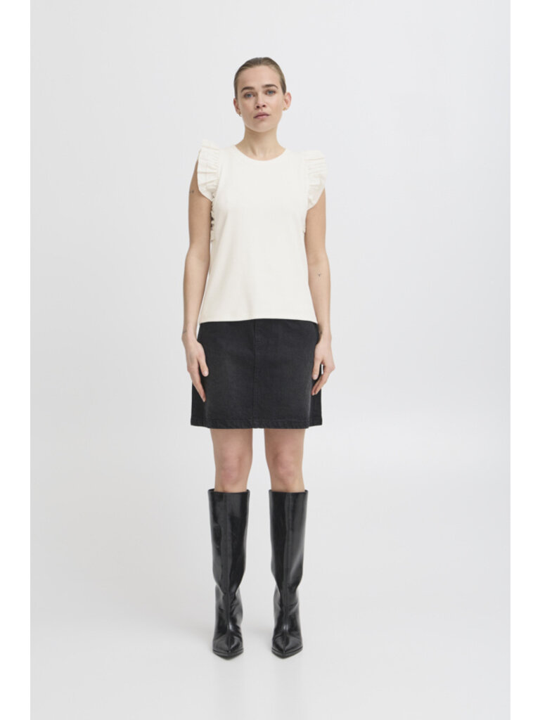 ICHI Frill Cream Tank