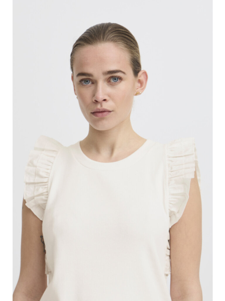 ICHI Frill Cream Tank