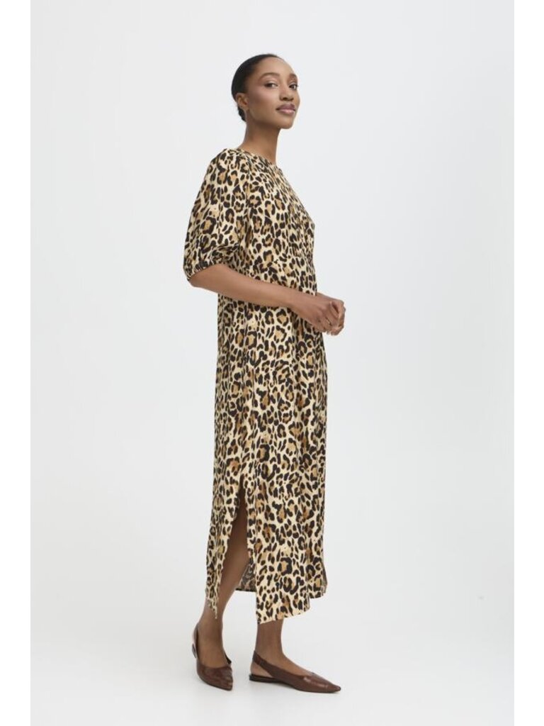 B. Young Leopard Puff Sleeve Midi