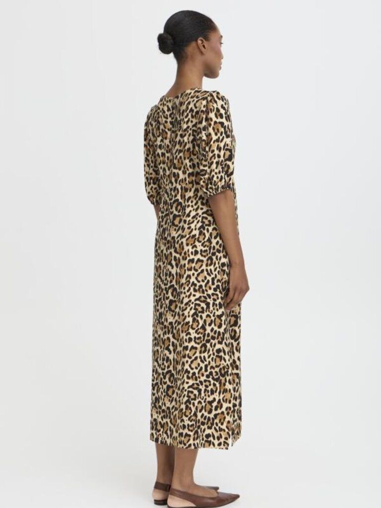B. Young Leopard Puff Sleeve Midi