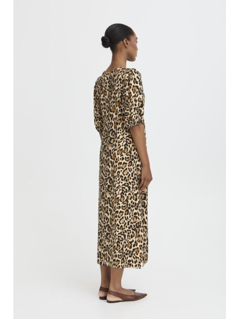 B. Young Leopard Puff Sleeve Midi