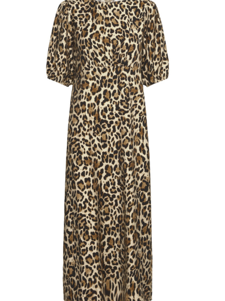 B. Young Leopard Puff Sleeve Midi