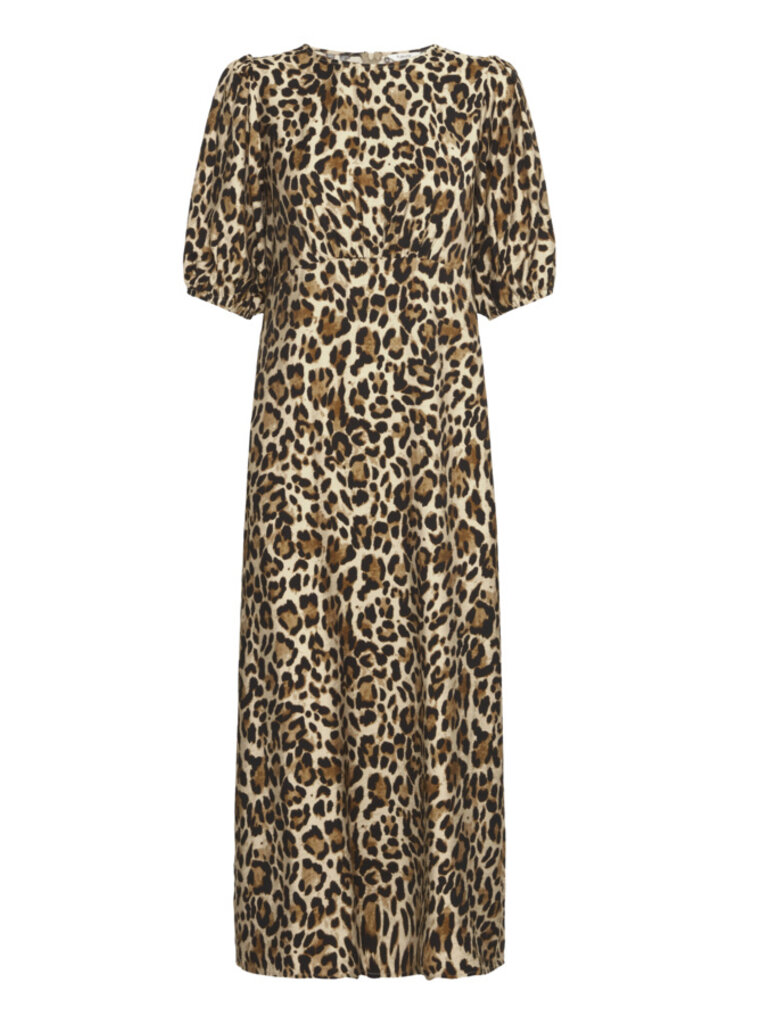 B. Young Leopard Puff Sleeve Midi