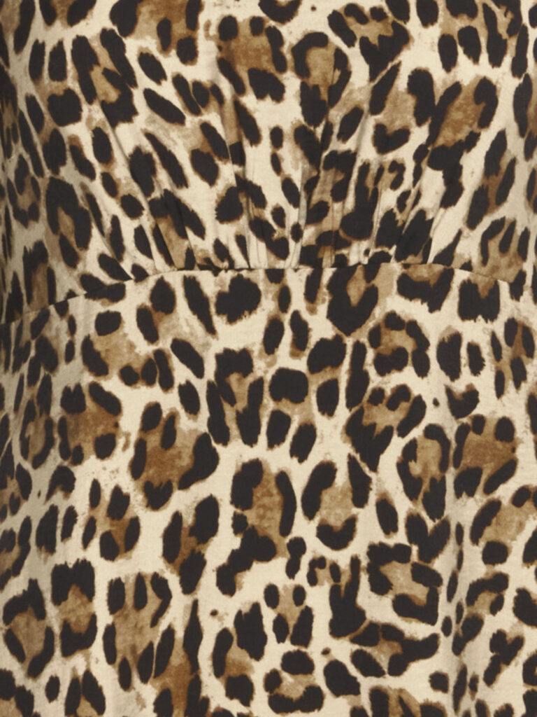 B. Young Leopard Puff Sleeve Midi