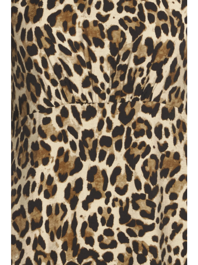 B. Young Leopard Puff Sleeve Midi