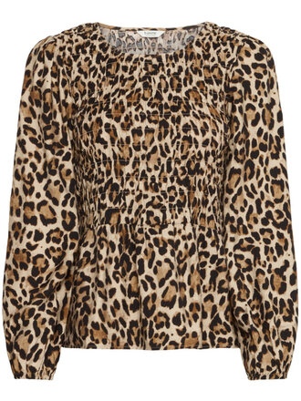 B. Young Smocked Leopard Top