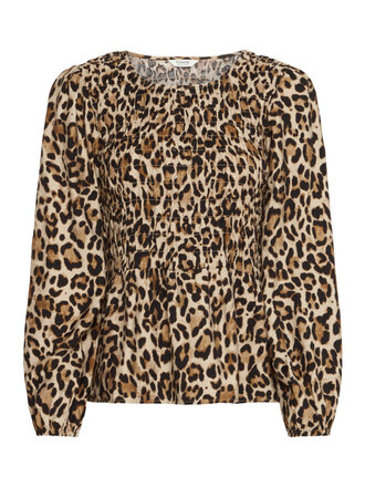 B. Young Smocked Leopard Top