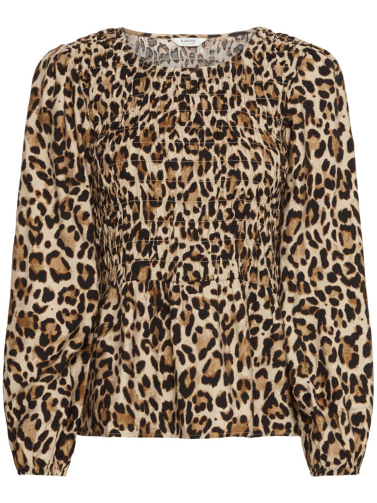 B. Young Smocked Leopard Top