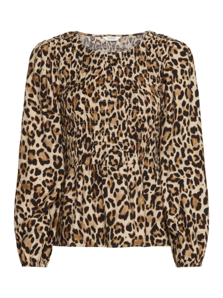 B. Young Smocked Leopard Top