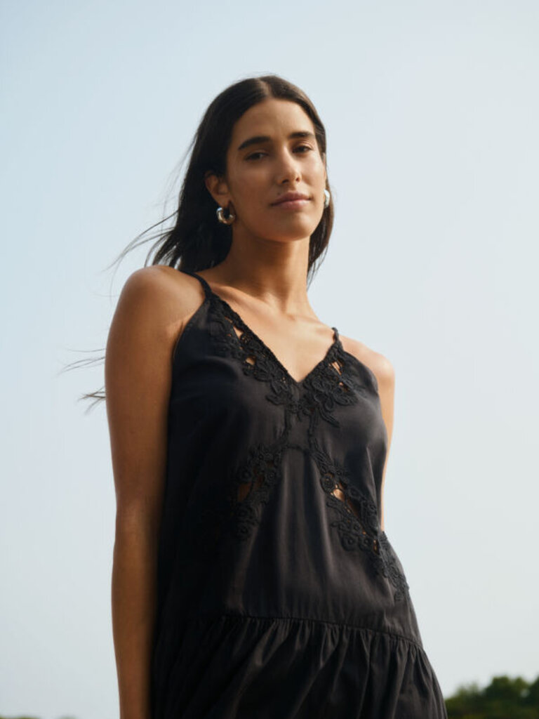 Soaked In Luxury Crochet Cut Out Midi