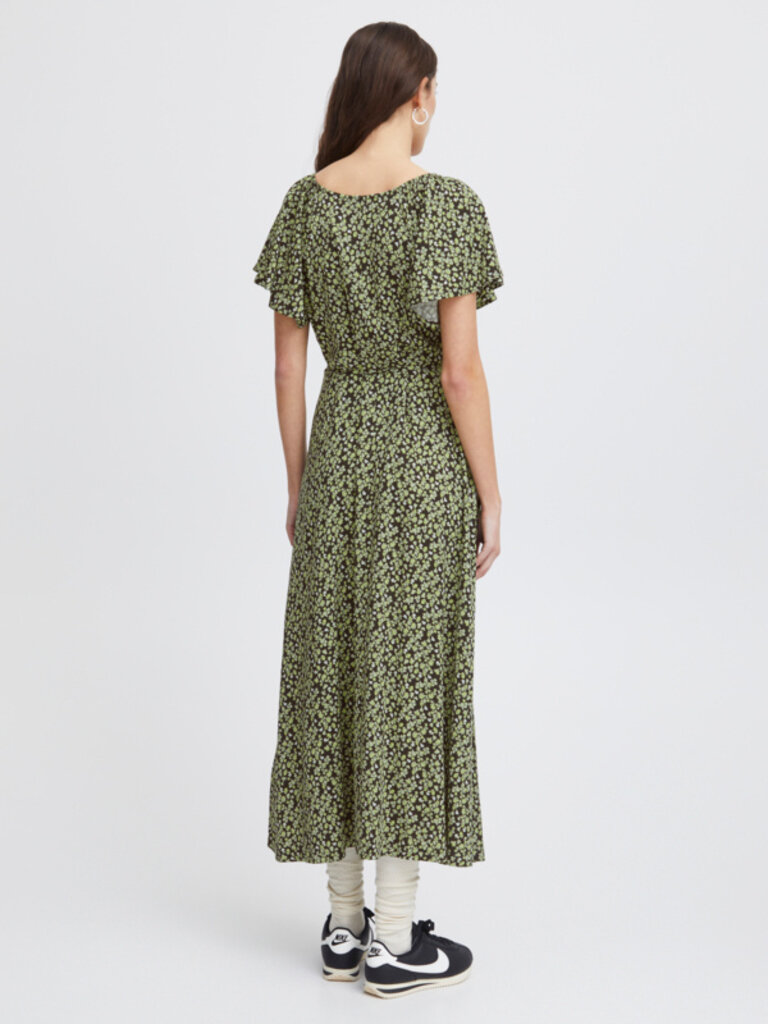 ICHI Lime Flowers Maxi