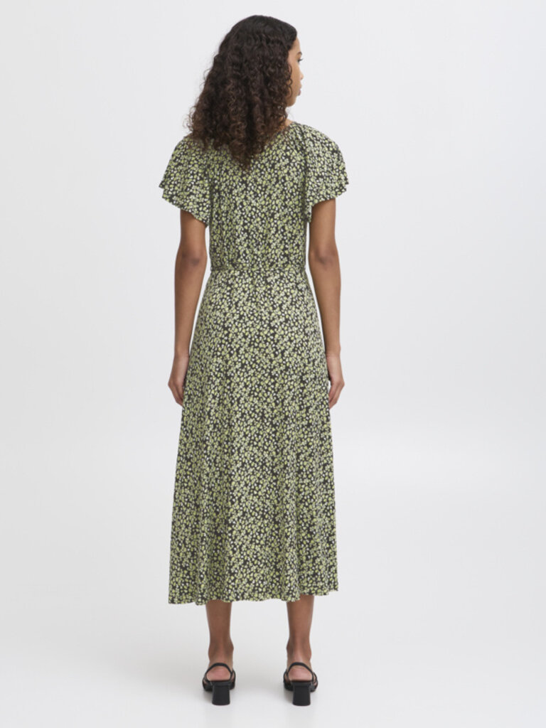 ICHI Lime Flowers Maxi