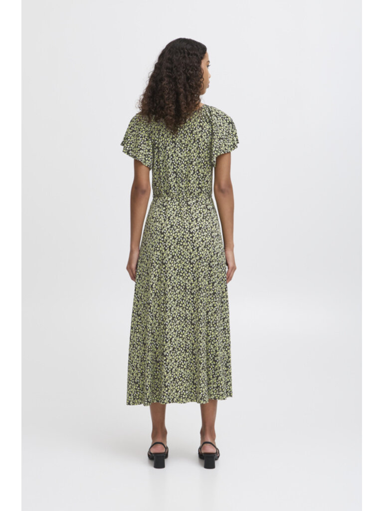 ICHI Lime Flowers Maxi