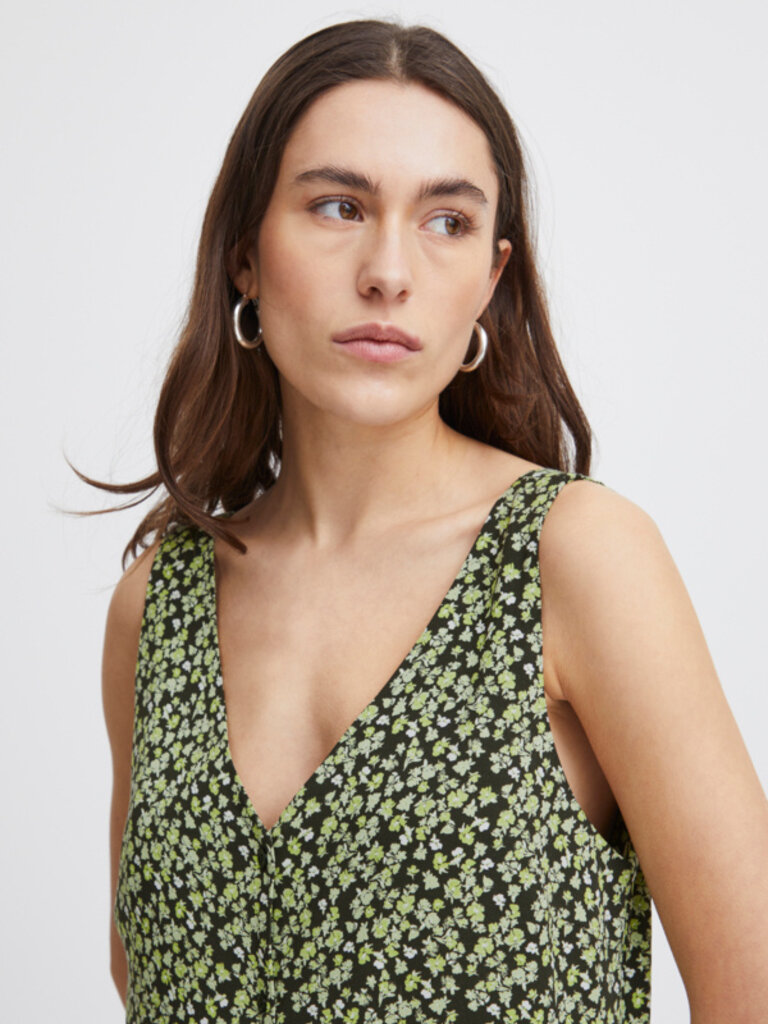 ICHI Lime Floral Mini