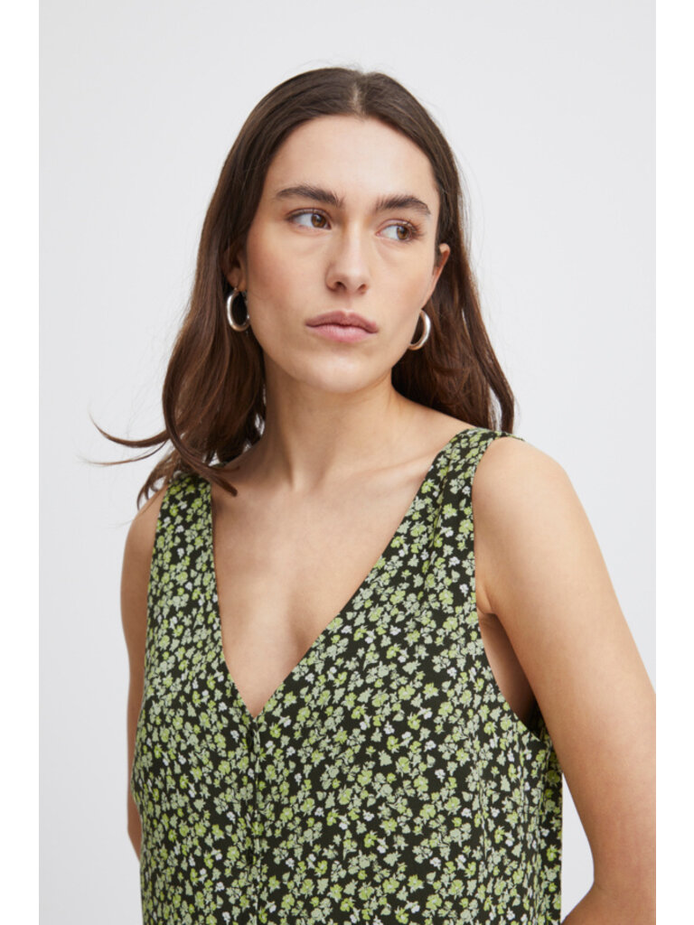 ICHI Lime Floral Mini