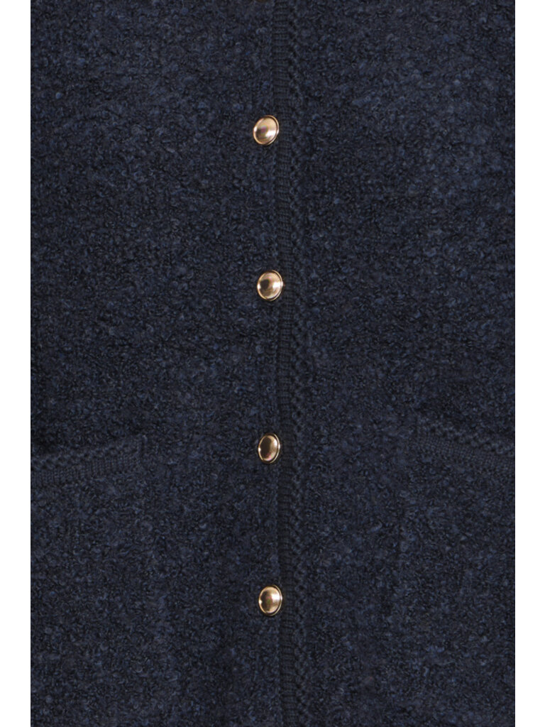 ICHI Navy Button Cardigan