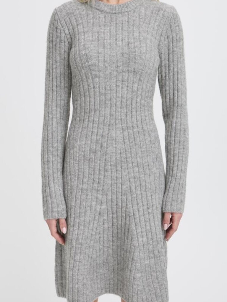 B. Young Grey Rib Knit Mini