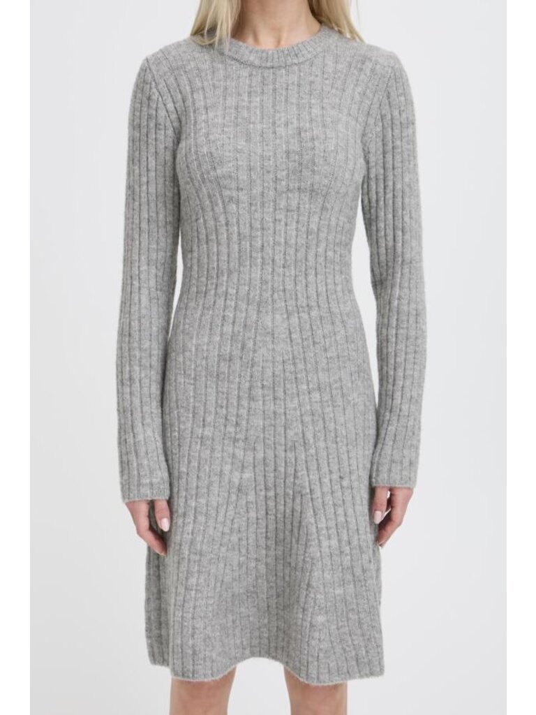 B. Young Grey Rib Knit Mini