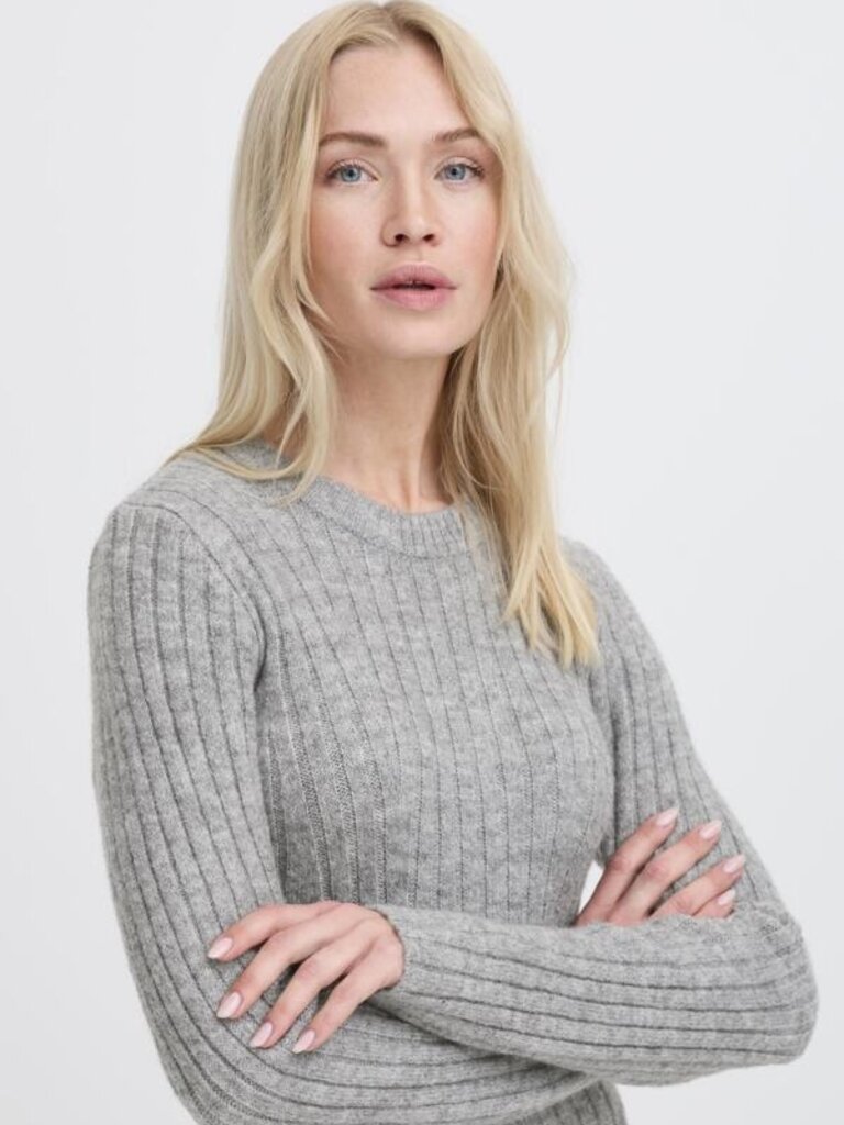 B. Young Grey Rib Knit Mini