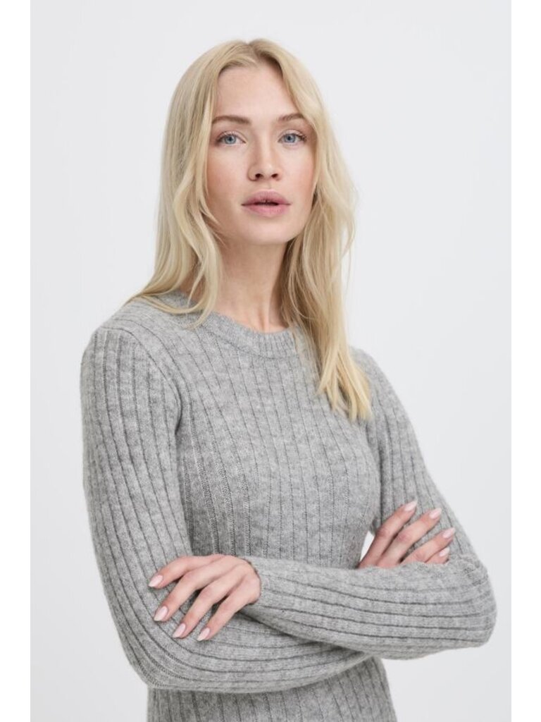 B. Young Grey Rib Knit Mini