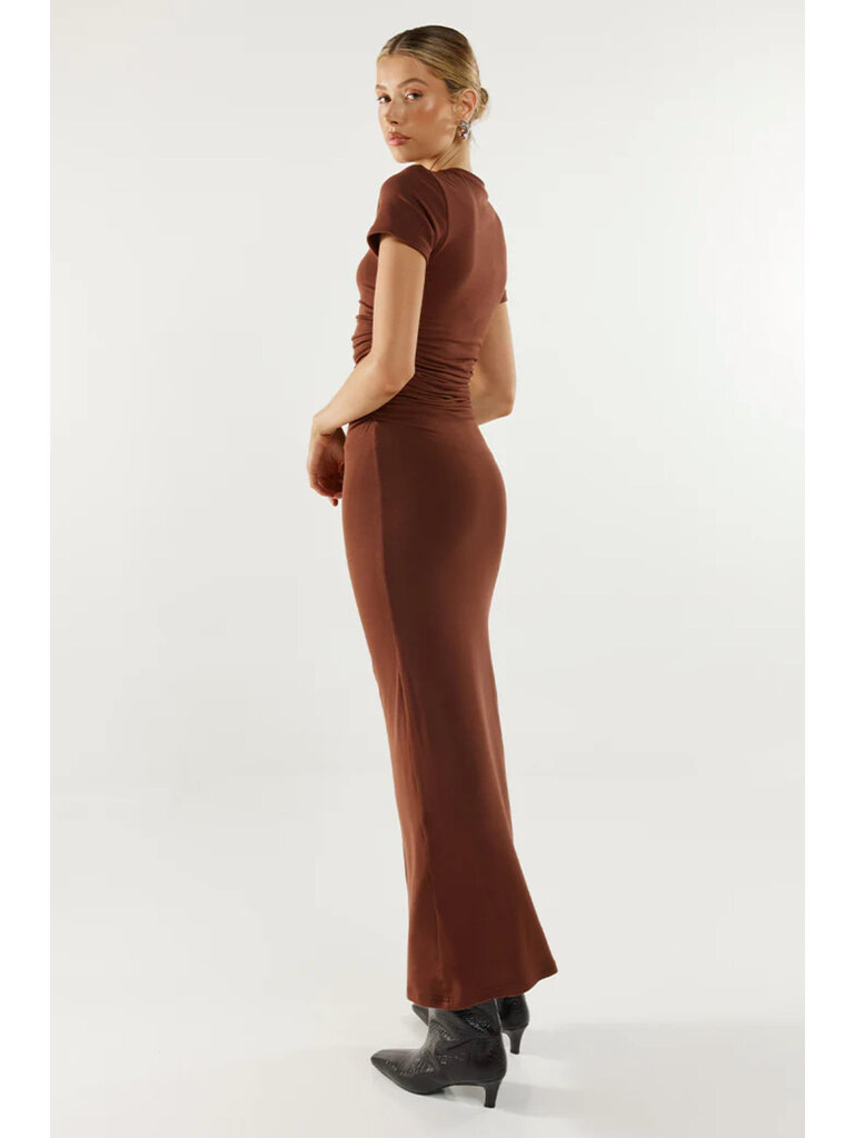 Madison The Label Fitted Brown Midi