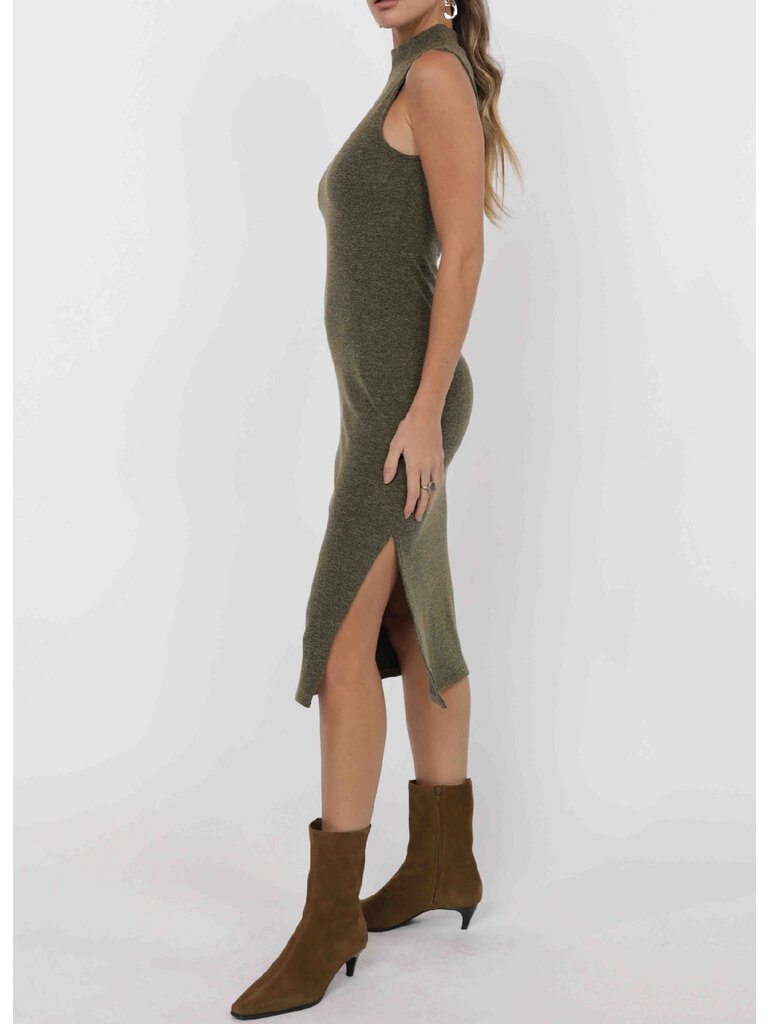 Sage The Label Knitted Olive Midi