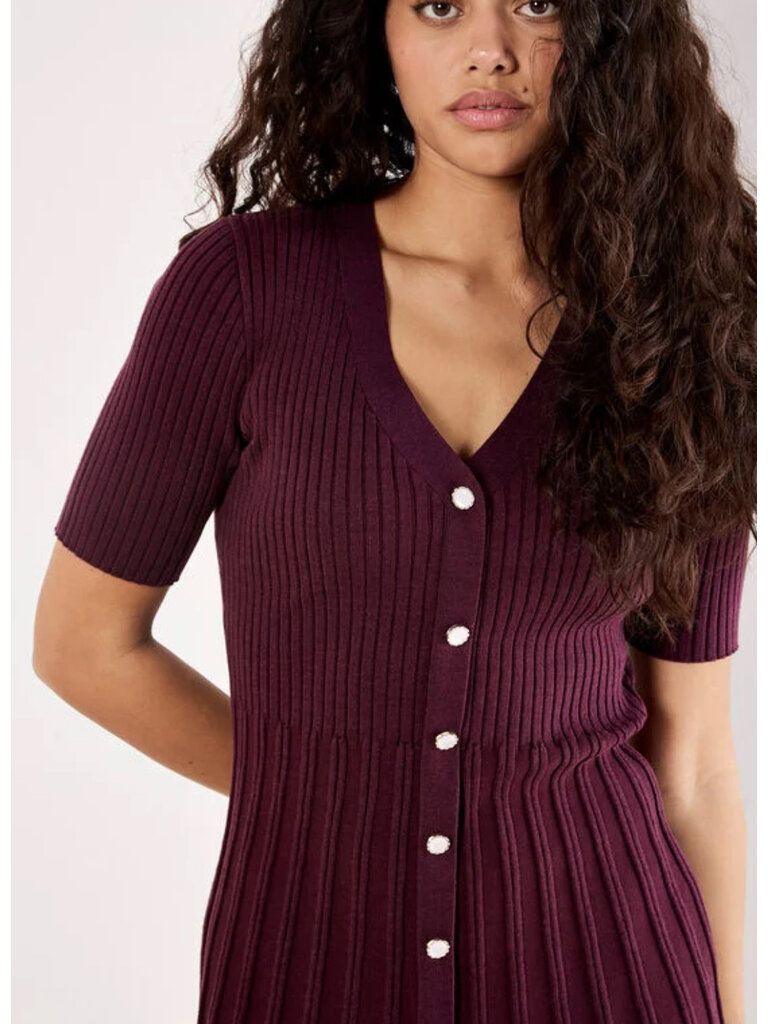 Apricot Eggplant Ribbed Mini