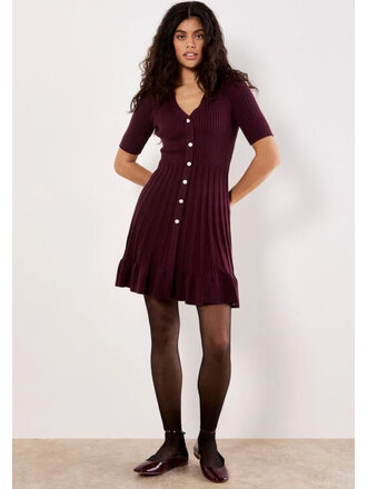 Apricot Eggplant Ribbed Mini