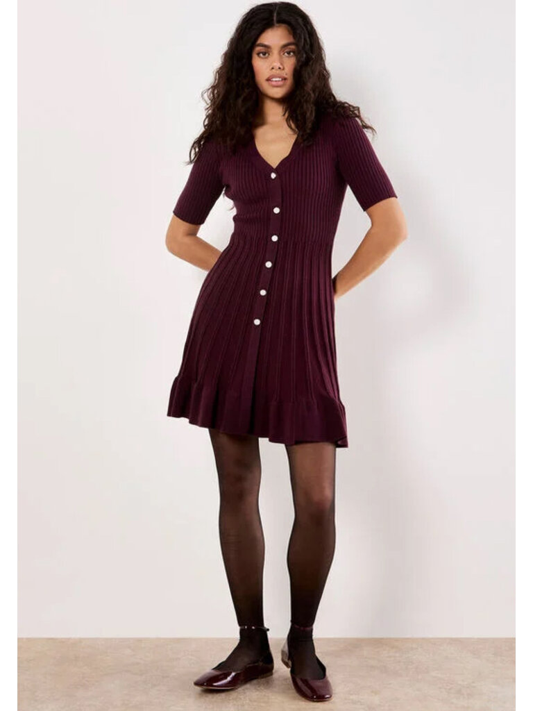 Apricot Eggplant Ribbed Mini