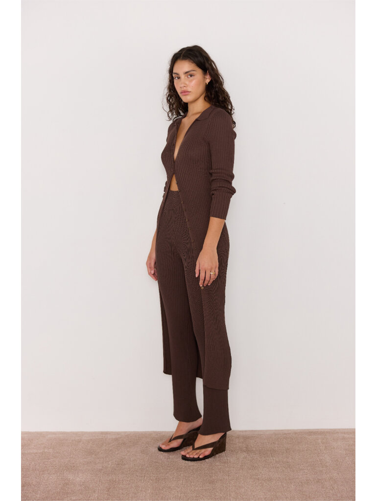 Mink Pink Knitted Brown Midi