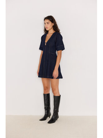 Mink Pink Flared Denim Dress
