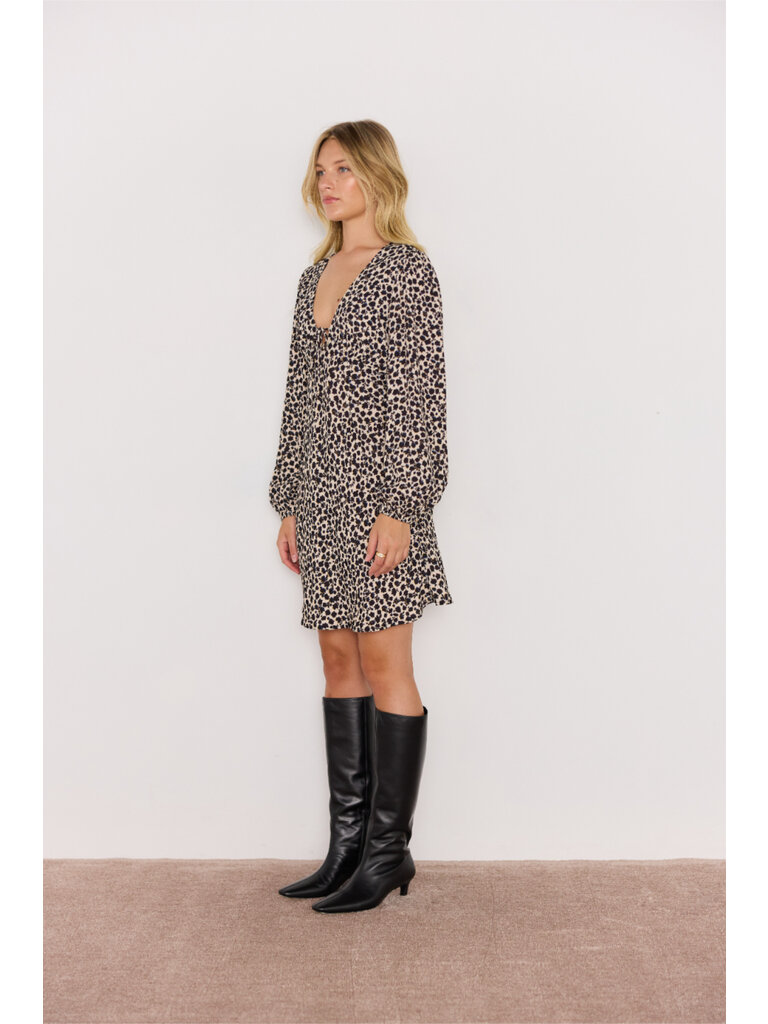 Mink Pink Brown Floral Print Mini