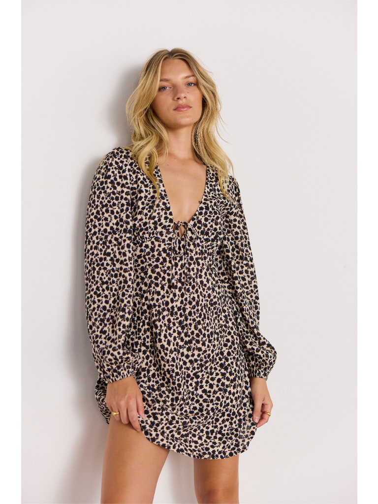 Mink Pink Brown Floral Print Mini