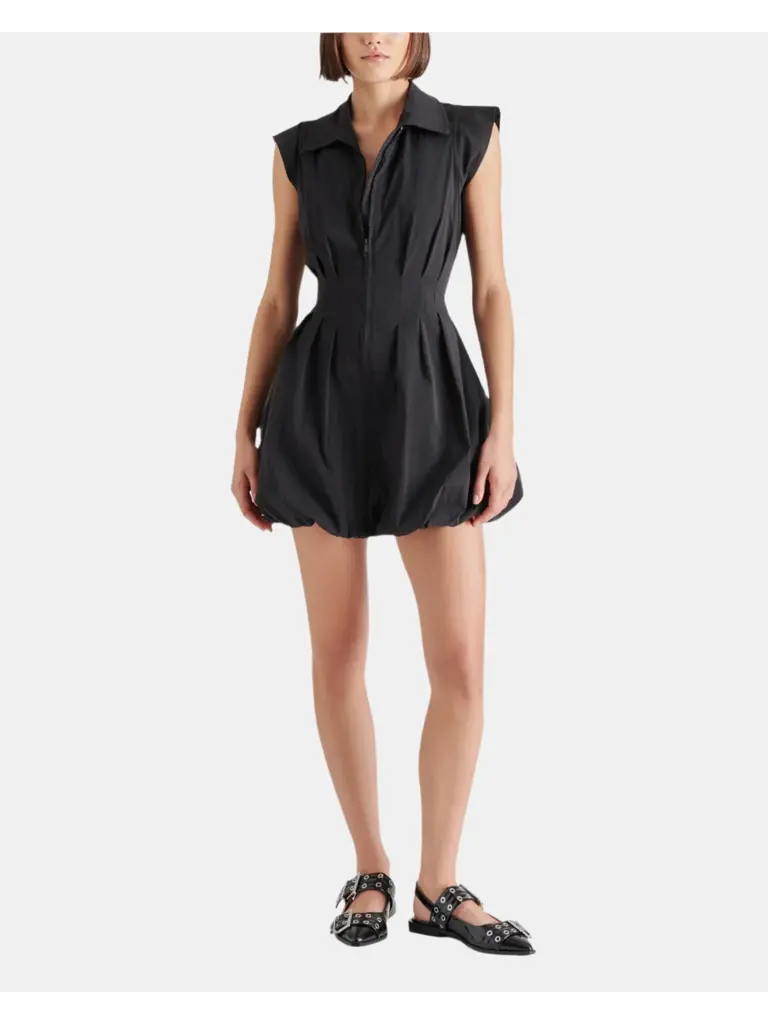 Steve Madden Black Zip Front Dress