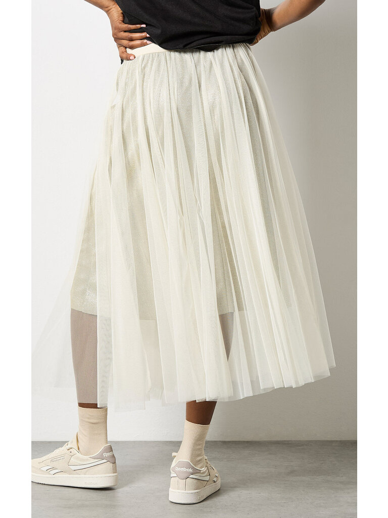 Apricot Lurex Tulle Skirt