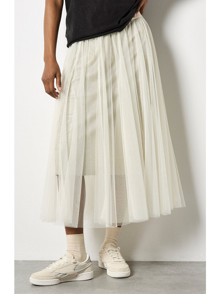 Apricot Lurex Tulle Skirt