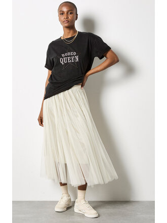 Apricot Lurex Tulle Skirt