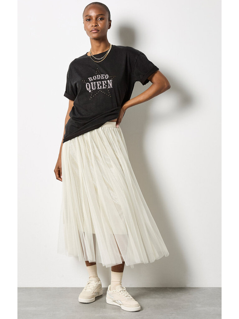 Apricot Lurex Tulle Skirt