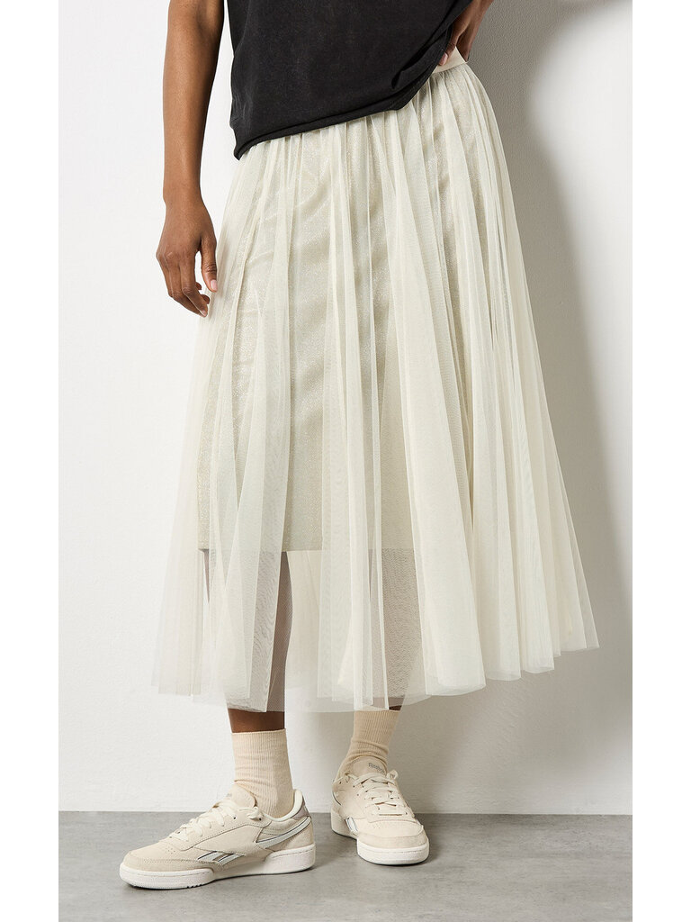 Apricot Lurex Tulle Skirt