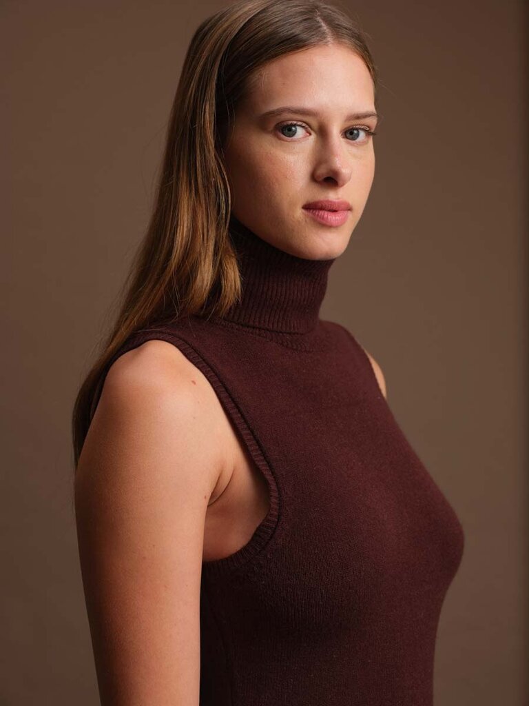 Deluc Dark Brown Turtleneck Mini