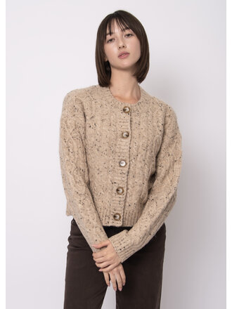 RD Style Peachy Oatmeal Cardigan