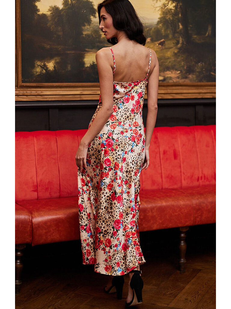 Angel Eyes Silky Roses Slip Dress