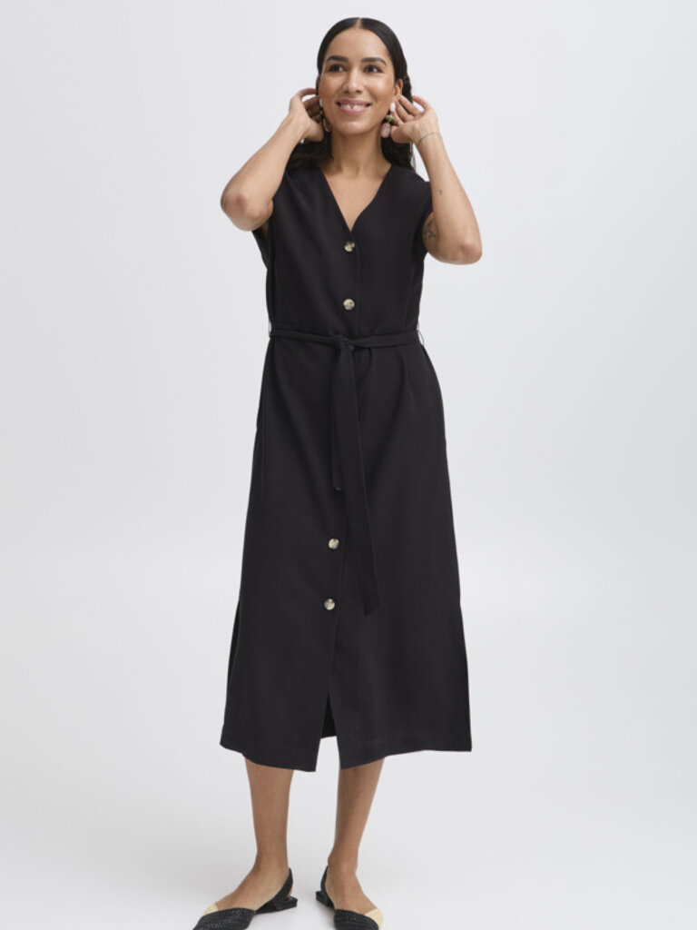 B. Young Button Up Black Midi