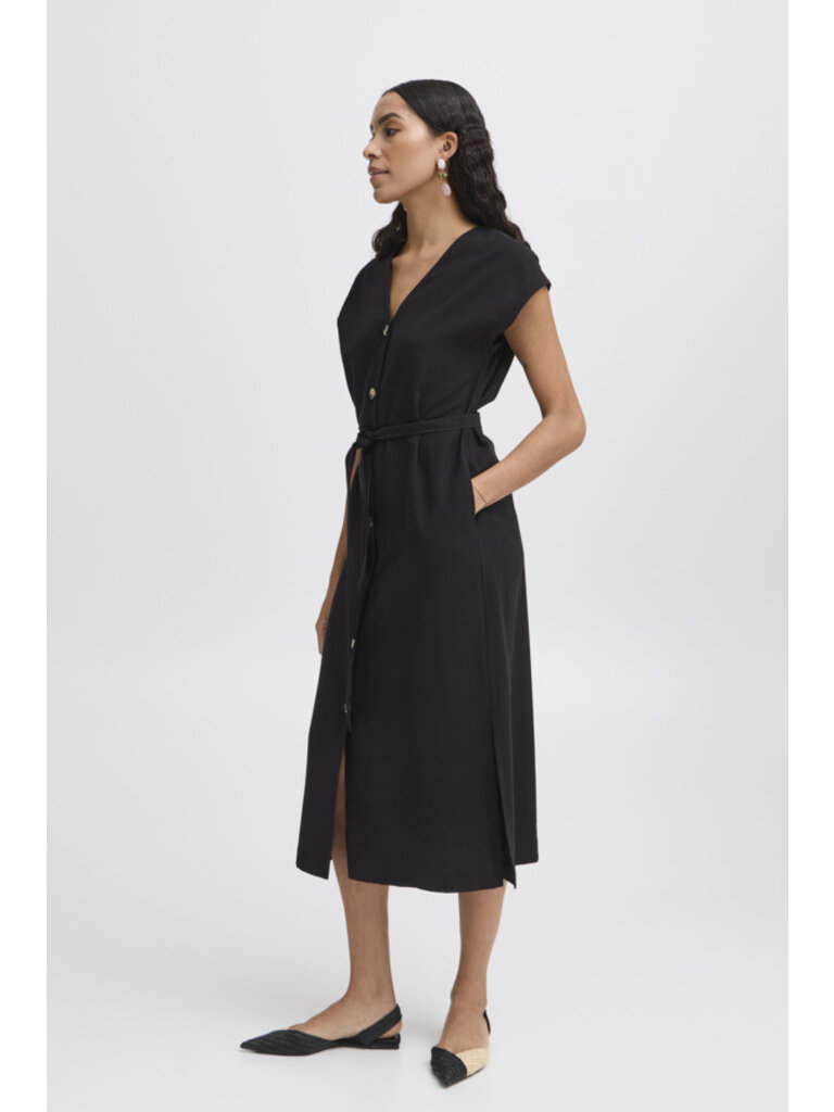 B. Young Button Up Black Midi