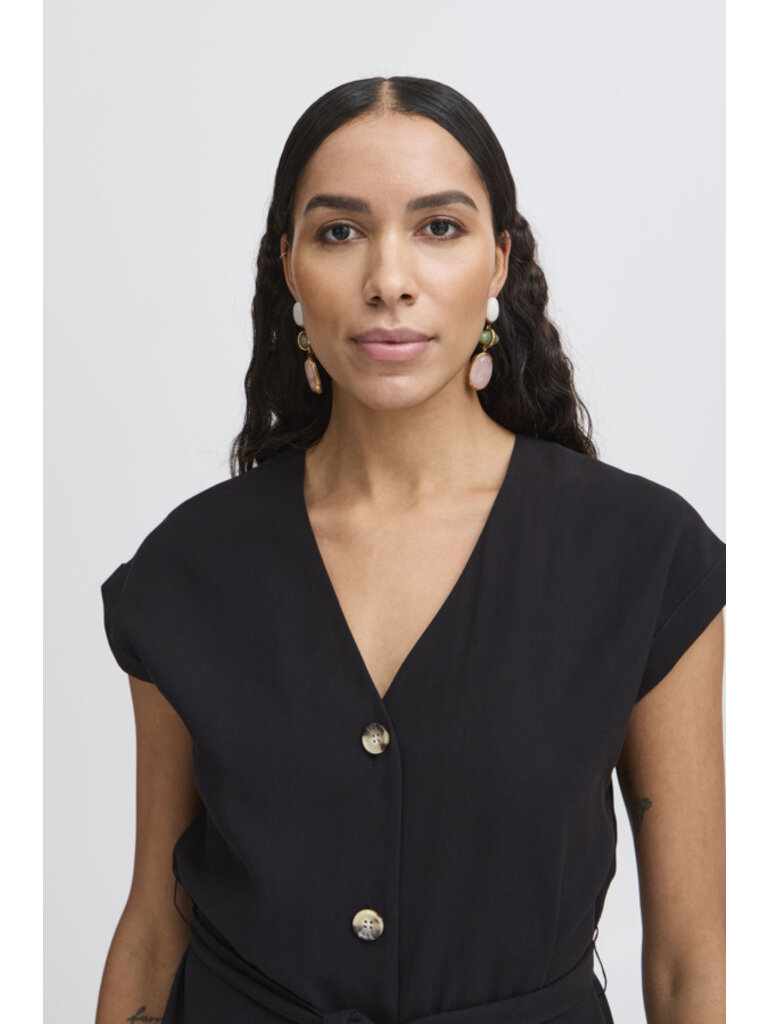 B. Young Button Up Black Midi